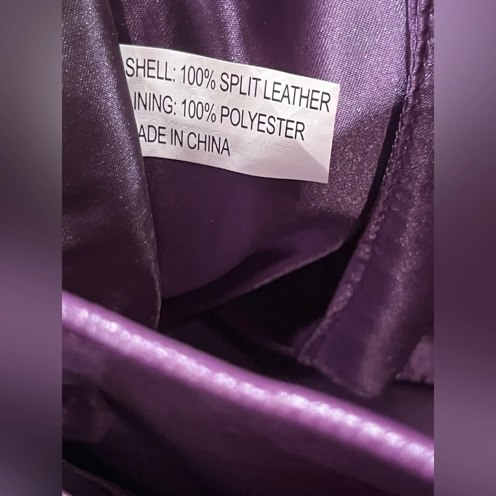 NWOT Joy & Iman Split Leather Timeless Handbag